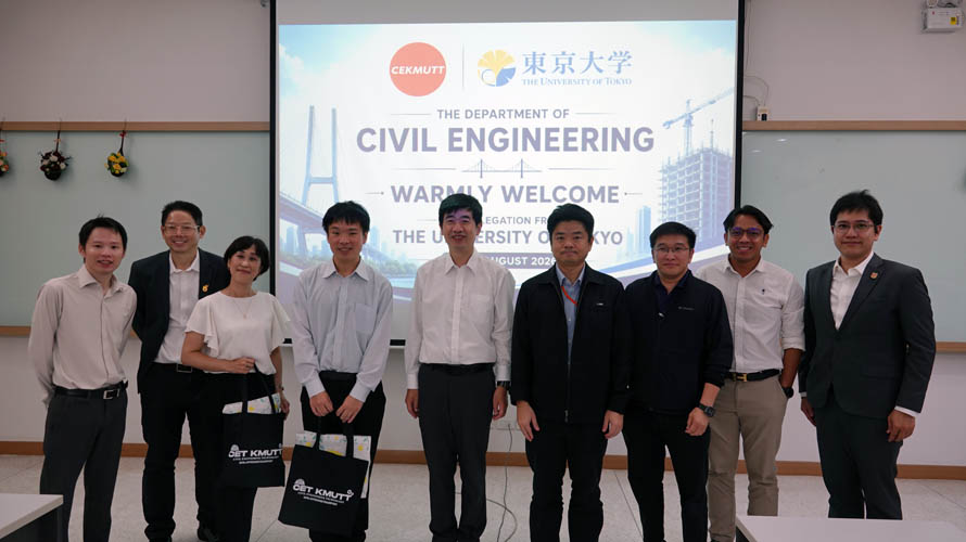ภาควิชาวิศวกรรมโยธา มจธ. ต้อนรับคณะผู้แทนจาก The University of Tokyo ประเทศญี่ปุ่น พร้อมเยี่ยมชมห้องปฏิบัติการวิศวกรรมโครงสร้าง
